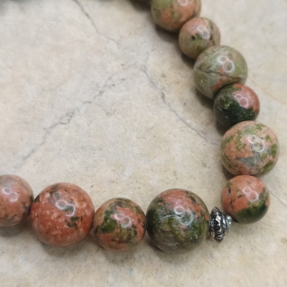 Stone Unakite bracelet Adjustable - Picture 3 of 4